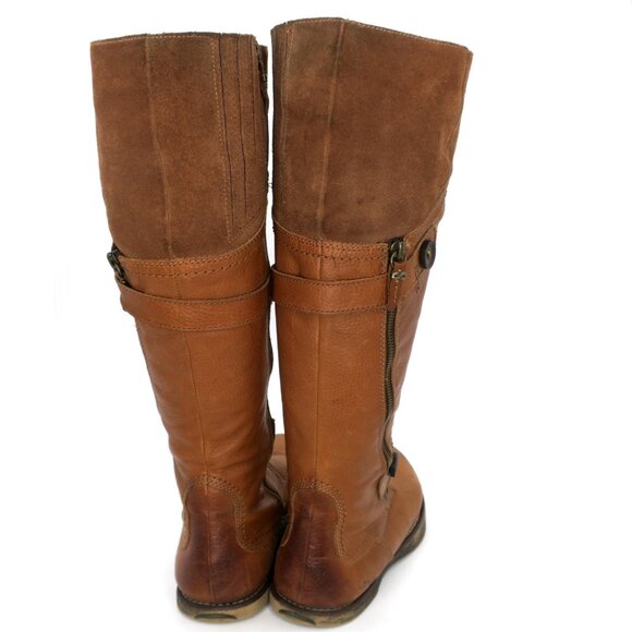 EARTH KALSO Prance Knee-High Brown Women's 6.5 B Tall Riding Boots Negative Heel - Picture 6 of 13